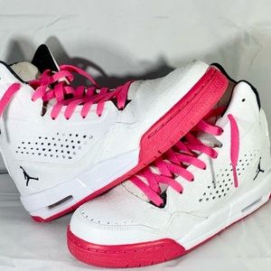 Customized Air Jordan SC-3 GG with White glitter and pink | Girls Youth 6.5